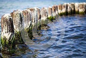 Breakwater on Baltic Sea