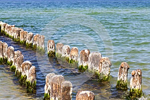 Breakwater on Baltic Sea