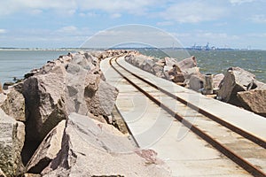 Breakwater at Cassino beach