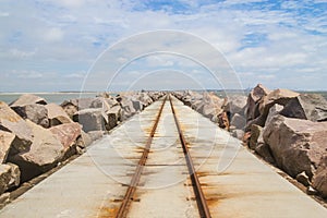 Breakwater at Cassino beach