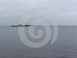 The breakwater Diga della Vegliaia has the aim to protect the southern entrance of the port of Livorno by the prevailing winds . T
