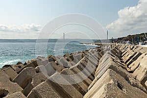 Breakwater at the end of the Bosphorus