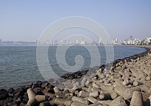 Breakwater at a harbor pier