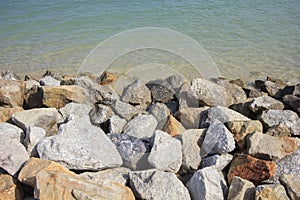 Breakwater made with stone