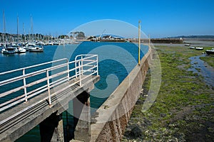 Breakwater of the port of Perros-Guirec on the coasts of Armor in Brittany