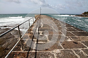 Breakwater at Porthleven Cornwall