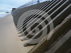 The breakwater stretching into the future on sea