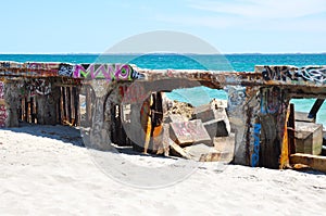 Breakwater with Tagging and Ecology Blocks, Western Australia photo