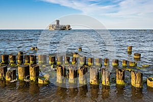 Breakwaters at Baltic Sea.