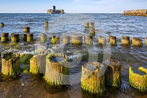 Breakwaters at Baltic Sea.