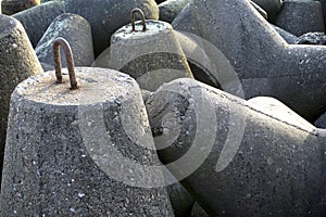 Breakwaters breakwater mole pier close up concrete sea