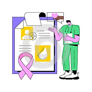 Breast cancer abstract concept vector illustration.