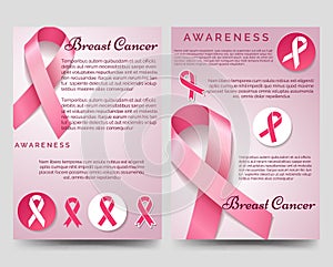 Breast cancer awareness brochure template