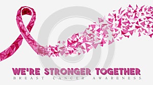 Breast cancer awareness design for women support