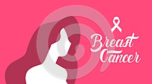 Breast Cancer Awareness Female Silhouette