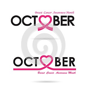 Breast cancer awareness logo design.Breast cancer awareness