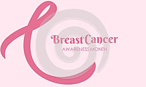 Breast cancer awareness month concept illustration