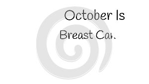 Breast Cancer Awareness Month with pink ribbon