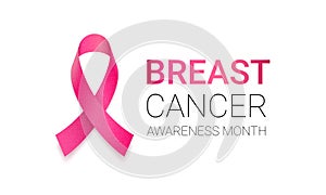 Breast cancer awareness month pink ribbon vector women solidarity symbol icon