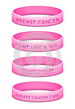 Breast cancer awareness month rubber wristband