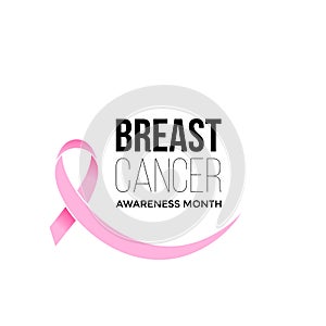 Breast cancer awareness month pink ribbon vector women solidarity symbol icon