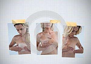 Breast Cancer Awareness Photo Collage with woman