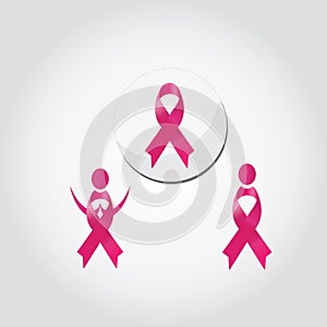 Breast cancer awareness or pink ribbon