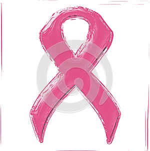 Breast cancer awareness pink ribbon