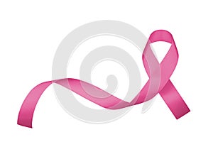 Breast cancer awareness pink ribbon for Wear pink day charity in October for woman health and patient survivor fighting