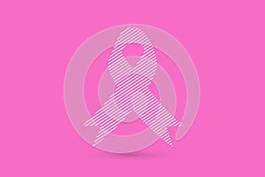 Breast cancer awareness ribbon logo vector