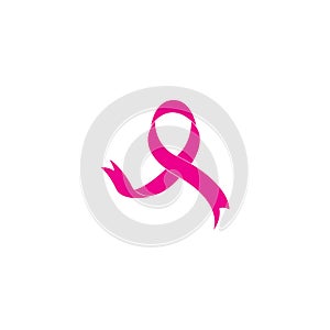 breast cancer awareness,ribbon logo vector template-vector