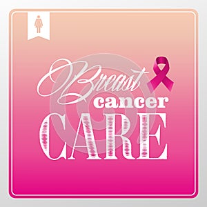 Breast cancer awareness symbols vintage banner con