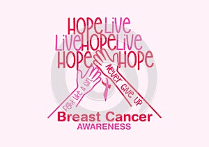 Breast cancer awareness vector design photo