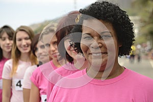 Breast cancer charity race: Women in pink