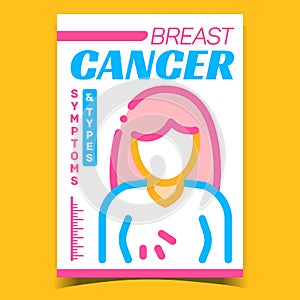 Breast Cancer Creative Advertising Poster Vector