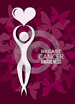 Breast cancer design, vector illustration. photo