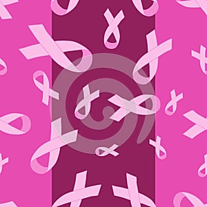 Breast cancer month seamless pink ribbon day mammogram pattern for wrapping paper and media accessories