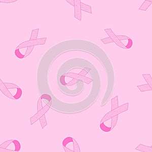 Breast cancer month seamless pink ribbon day mammogram pattern for wrapping paper and media accessories