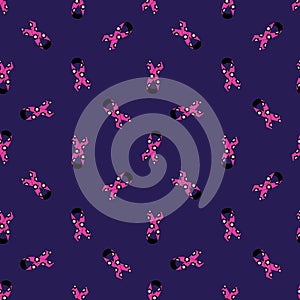 Breast cancer month seamless pink ribbon day mammogram pattern for wrapping paper and media accessories