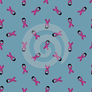 Breast cancer month seamless pink ribbon day mammogram pattern for wrapping paper and media accessories