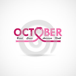 Breast Cancer October Awareness Month Campaign Background.Women