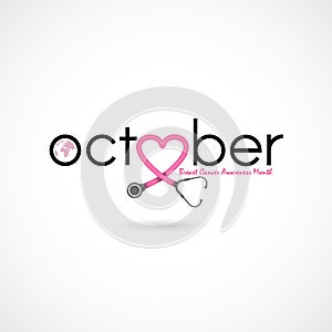 Breast Cancer October Awareness Month Campaign Background.Women