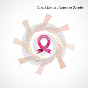 Breast Cancer October Awareness Month Campaign Background.Women