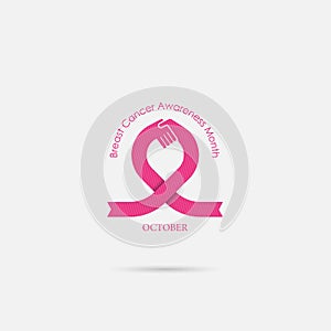 Breast Cancer October Awareness Month Campaign Background.Women