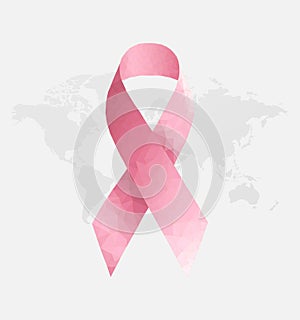 Breast Cancer October Awareness Month Campaign Background.Women health vector design.Breast cancer awareness logo design