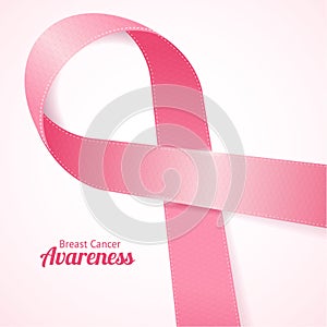 Breast Cancer Ribbon Poster. Vector