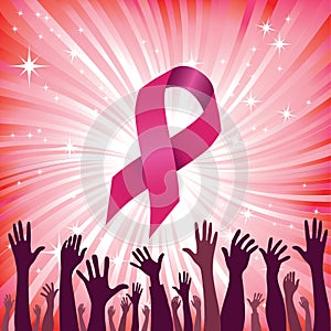 Breast cancer ribbon vector