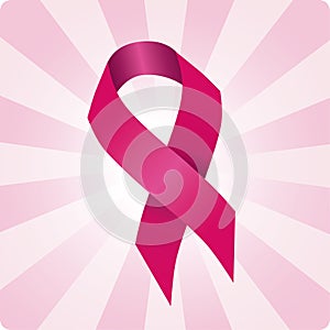 Breast cancer ribbon vector illustration. Woman solidarity.