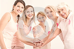 Breast cancer unity and friendship photo