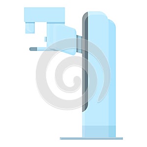 Breast examination machine icon cartoon vector. Female cancer